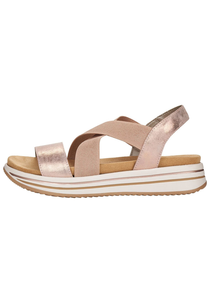 Remonte Sandalen Veloursleder Rosa - surf4shoes