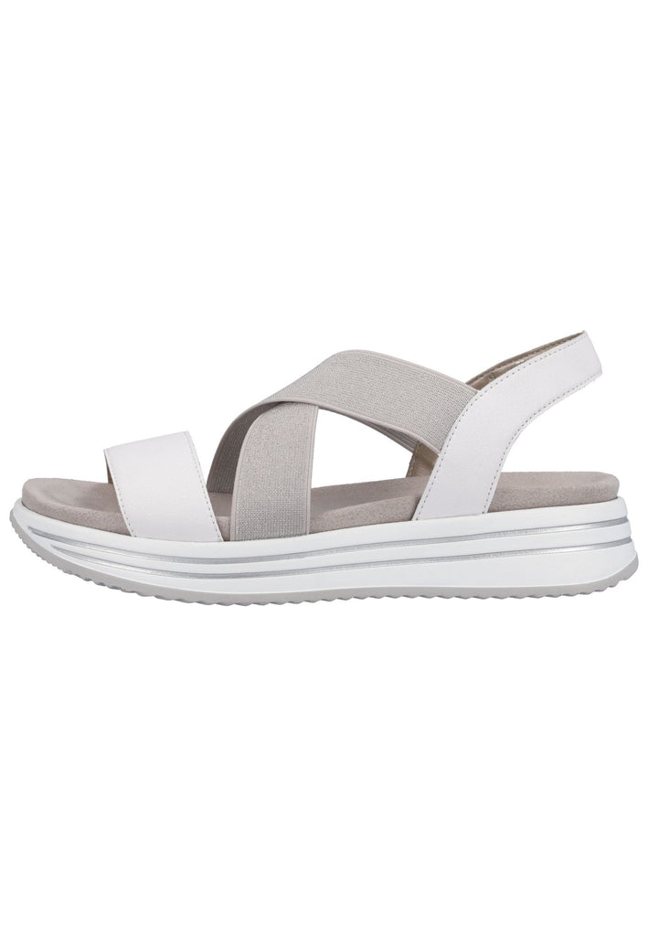 Remonte Sandalen Glattleder Weiß/Silber - surf4shoes
