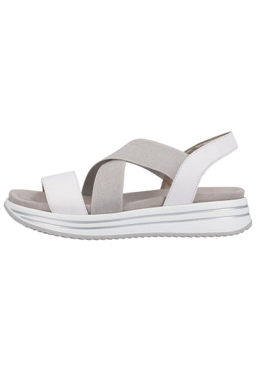 Remonte Sandalen Glattleder Weiß/Silber - surf4shoes