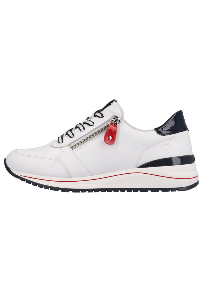 Remonte Sneaker Glattleder Weiß/Blau - surf4shoes