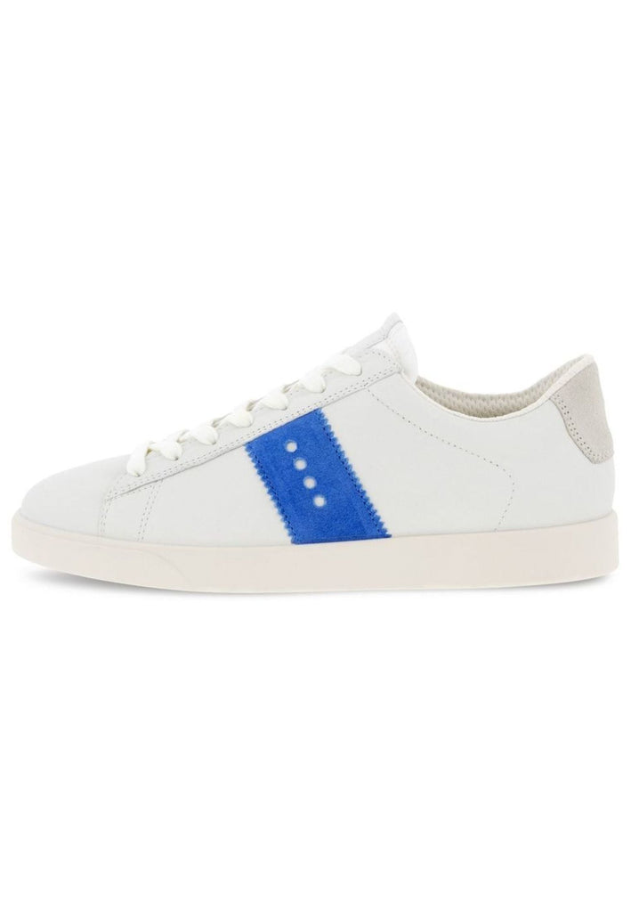 ecco Sneaker Leder Weiß/Blau - surf4shoes