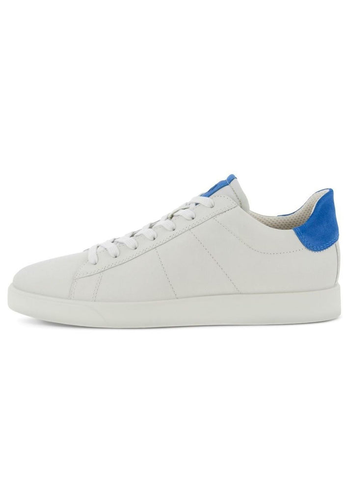 ecco Sneaker Leder Weiß/Blau - surf4shoes