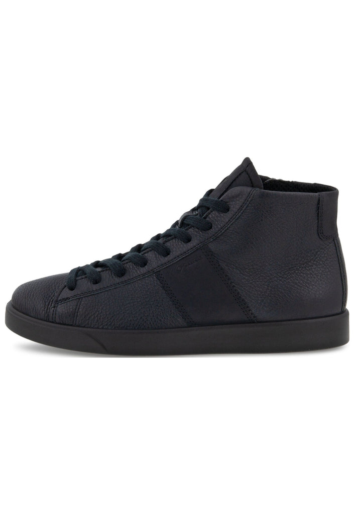 ecco Sneaker Glattleder Schwarz/Schwarz - surf4shoes