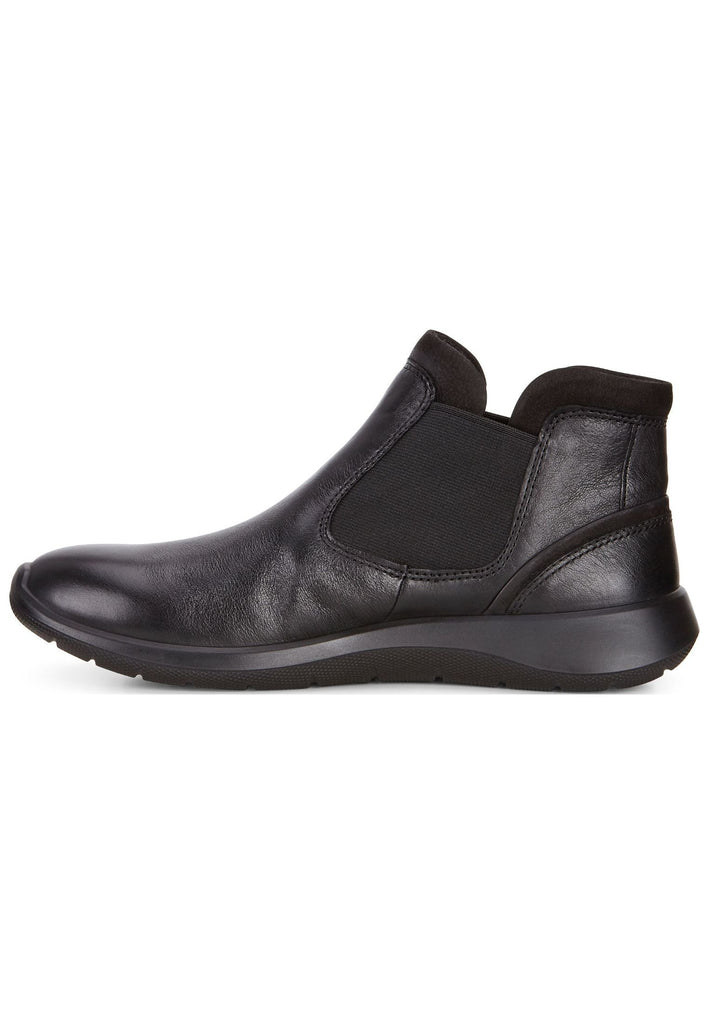 ecco Stiefelette Leder/Textil Schwarz/Schwarz - surf4shoes