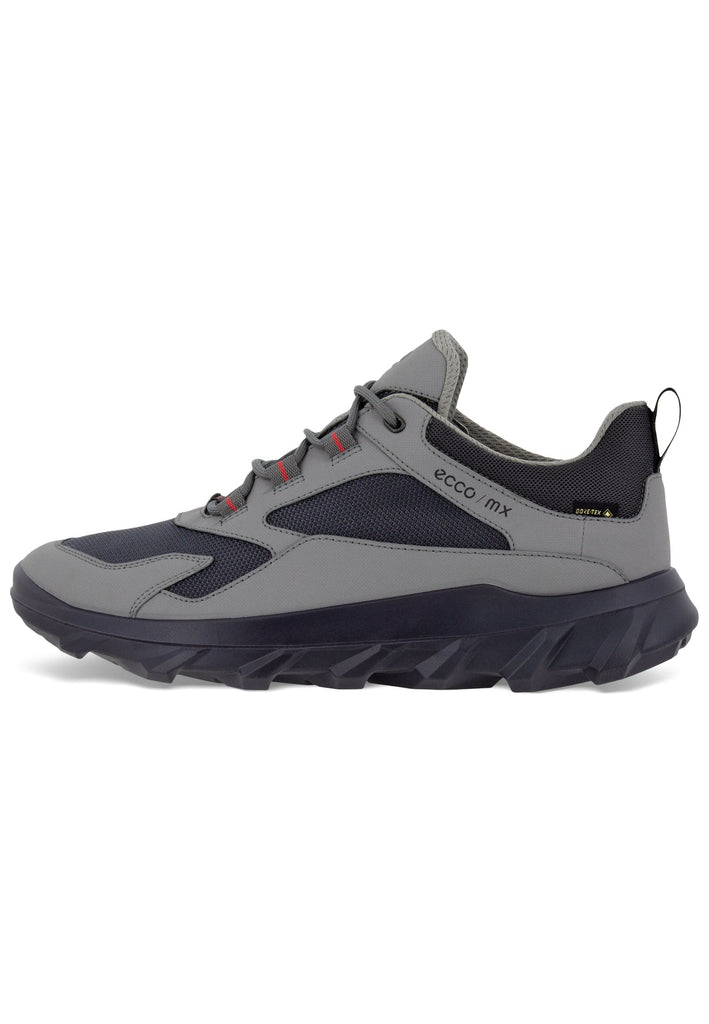 ecco Sneaker Lederimitat Grau/Schwarz - surf4shoes