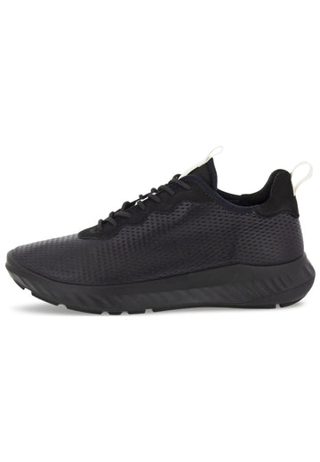 ecco Sneaker Glattleder Schwarz/Weiß - surf4shoes