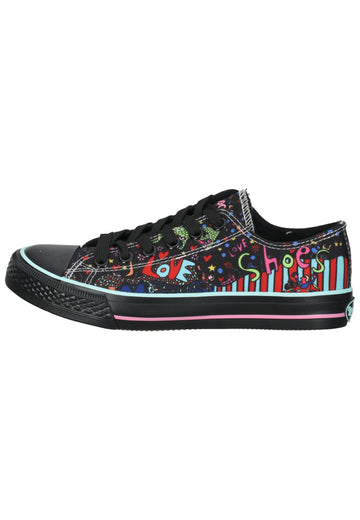 Dockers Sneaker Textil Schwarz Multi - surf4shoes
