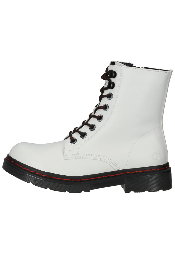 Dockers Stiefelette Lederimitat Weiß/Schwarz - surf4shoes