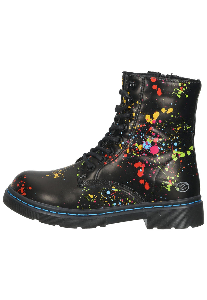 Dockers Stiefelette Lederimitat Schwarz Multi - surf4shoes