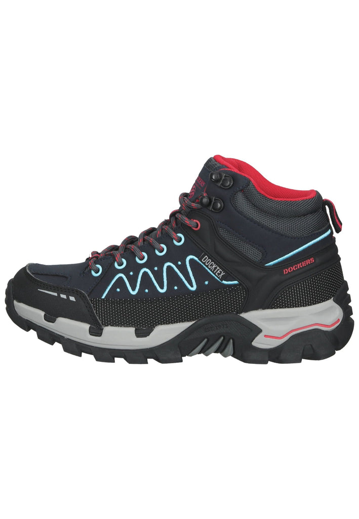 Dockers Wanderschuhe Lederimitat Navy/Rot - surf4shoes
