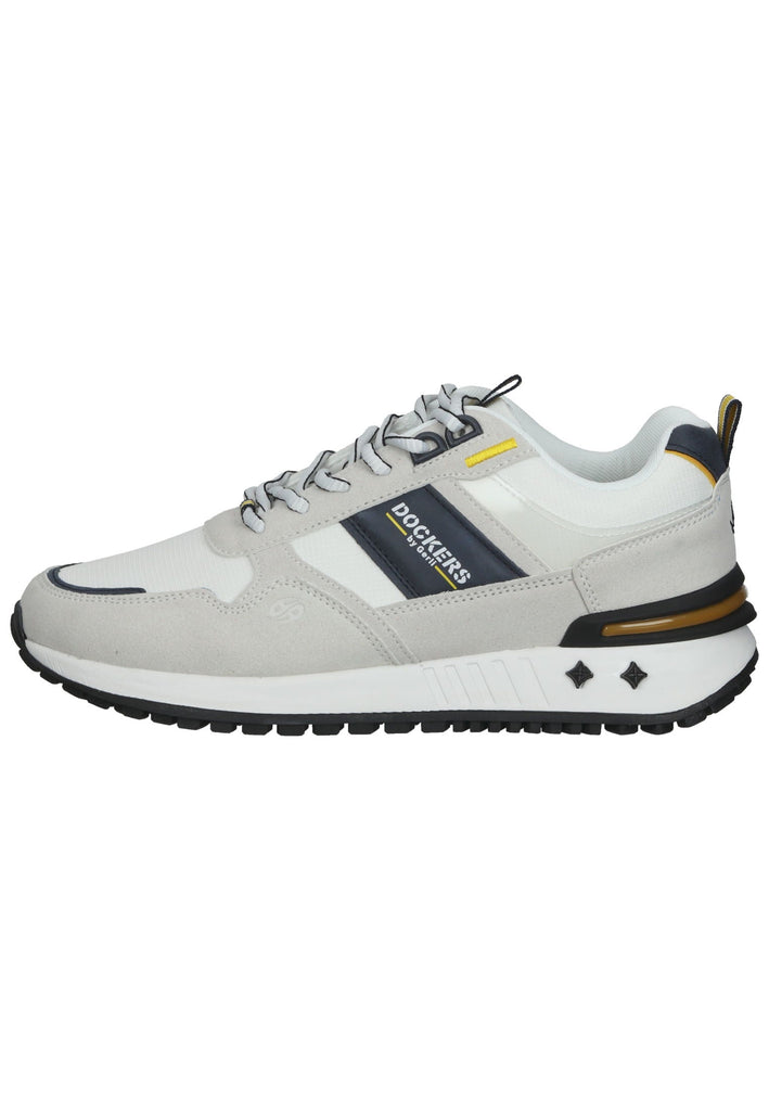 Dockers Sneaker Lederimitat/Textil Weiß/Blau - surf4shoes