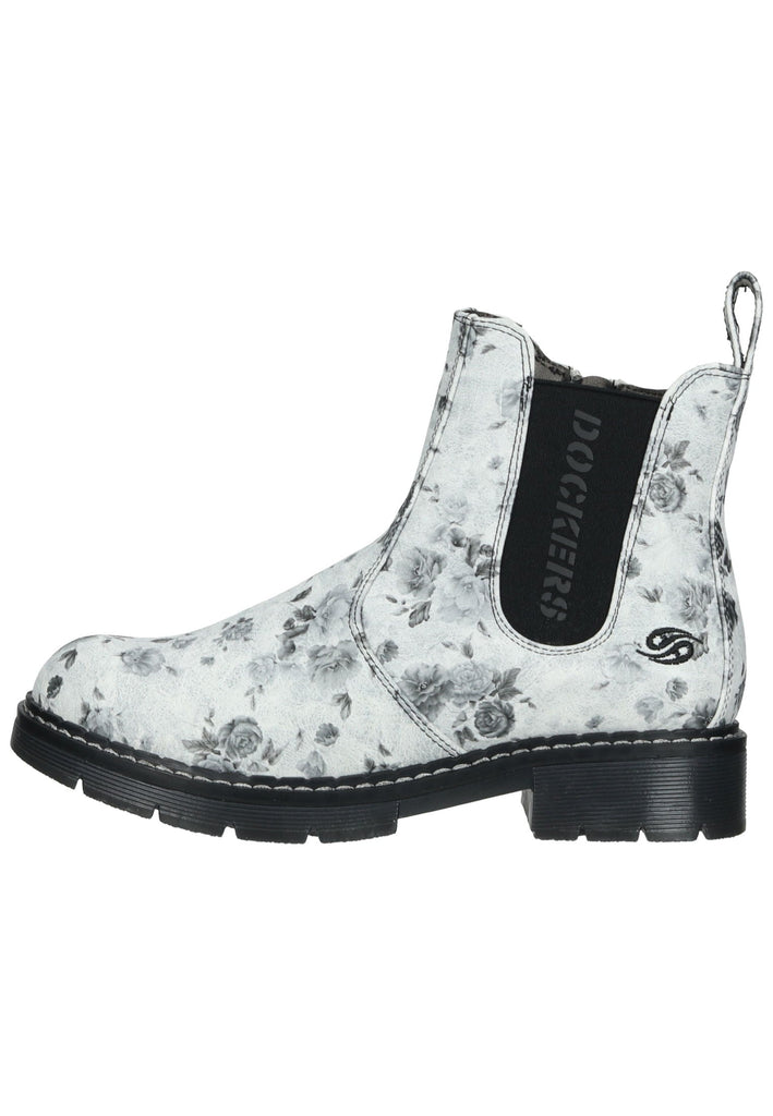 Dockers Stiefelette Lederimitat Weiß/Schwarz - surf4shoes