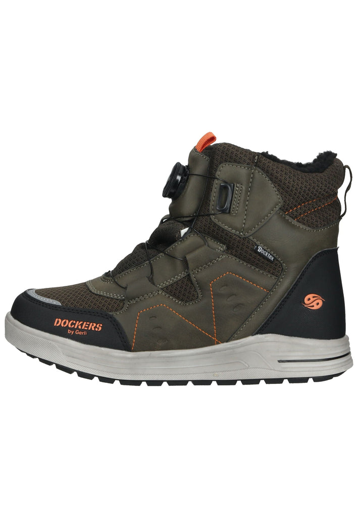 Dockers Stiefelette Lederimitat Khaki Warmfutter - surf4shoes