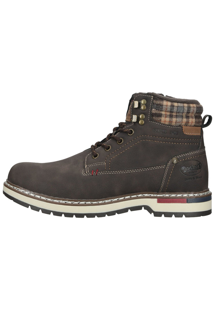 Dockers Stiefelette Lederimitat Dunkelbraun - surf4shoes
