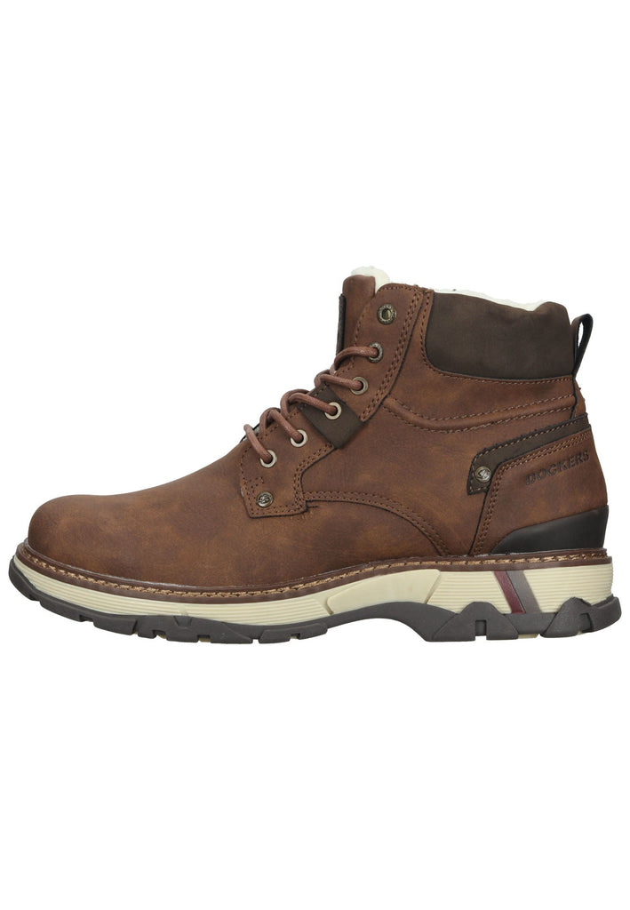 Dockers Stiefelette Lederimitat Cafe Warmfutter - surf4shoes