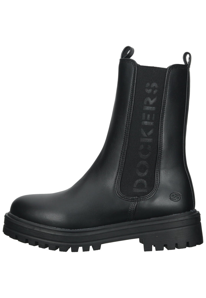 Dockers Stiefel Lederimitat/Textil Schwarz - surf4shoes