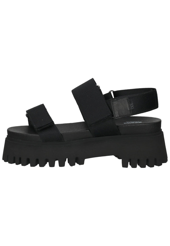 Bronx Sandalen Lederimitat/Textil Schwarz - surf4shoes