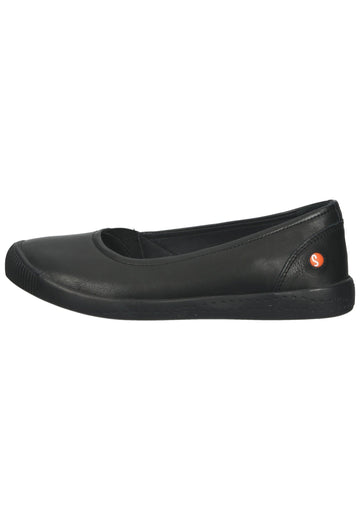 softinos Ballerinas Leder Schwarz - surf4shoes