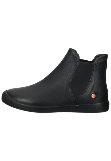 softinos Stiefelette Leder/Textil Schwarz - surf4shoes