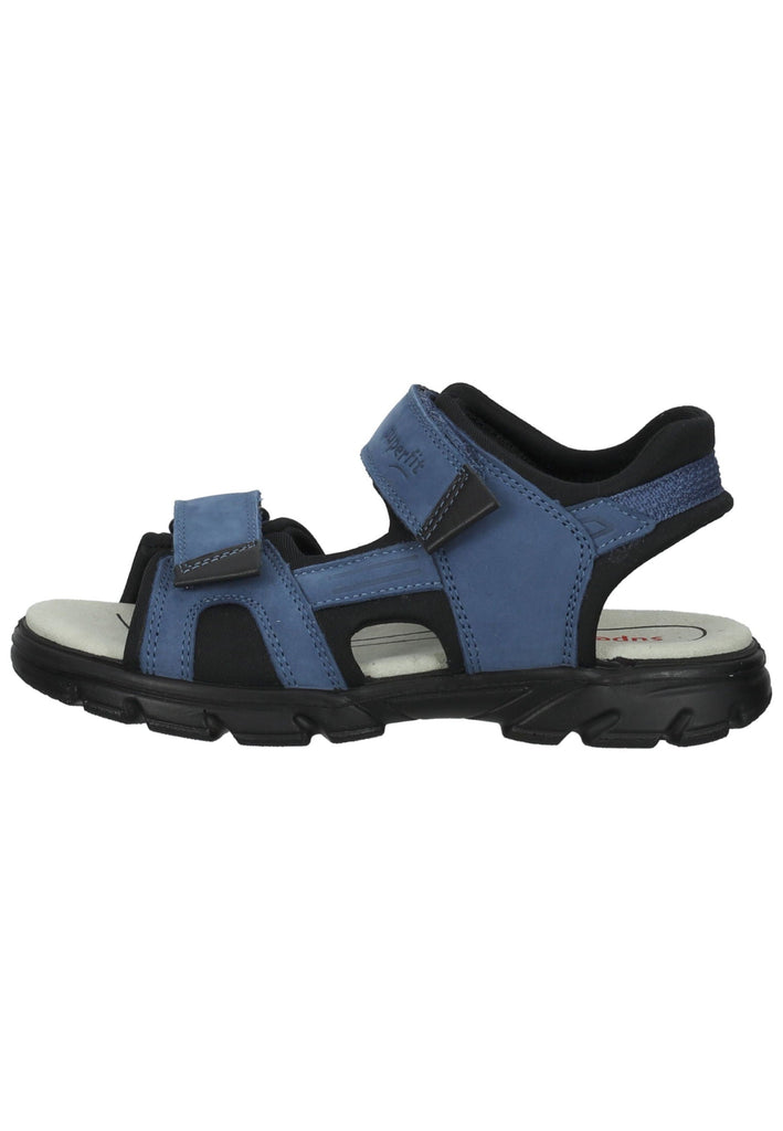 Superfit Sandalen Nubukleder/Textil Blau/Schwarz - surf4shoes