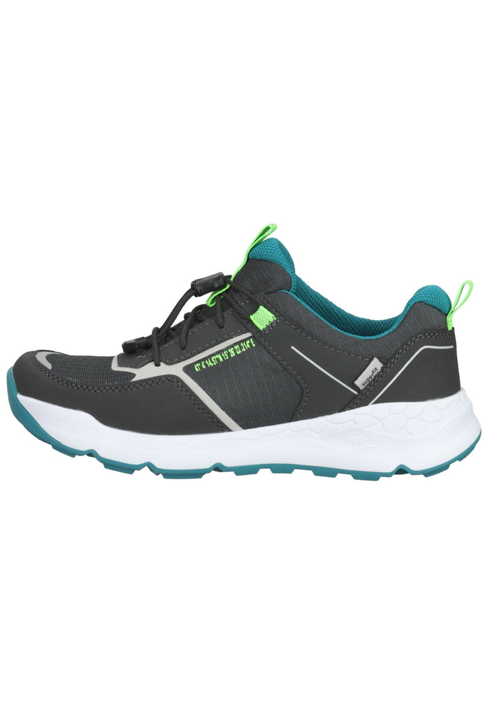 Superfit Sneaker Lederimitat/Textil Dunkelgrau/Grün - surf4shoes