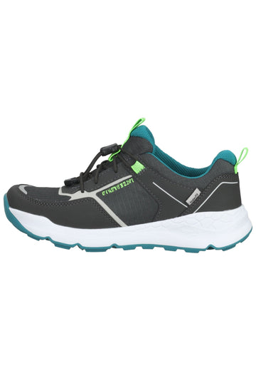 Superfit Sneaker Lederimitat/Textil Dunkelgrau/Grün - surf4shoes