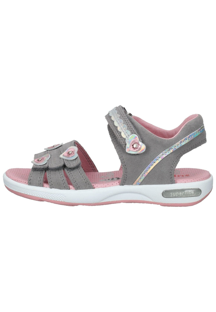 Superfit Sandalen Veloursleder/Synthetik Grau/Rosa - surf4shoes