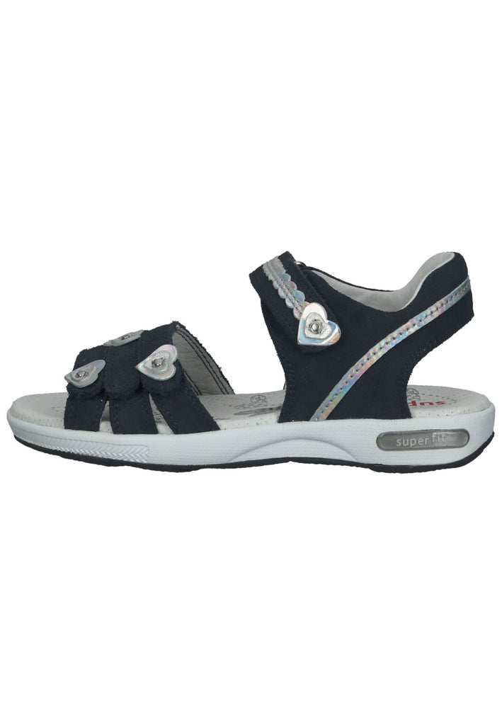 Superfit Sandalen Veloursleder/Synthetik Blau/Silber - surf4shoes