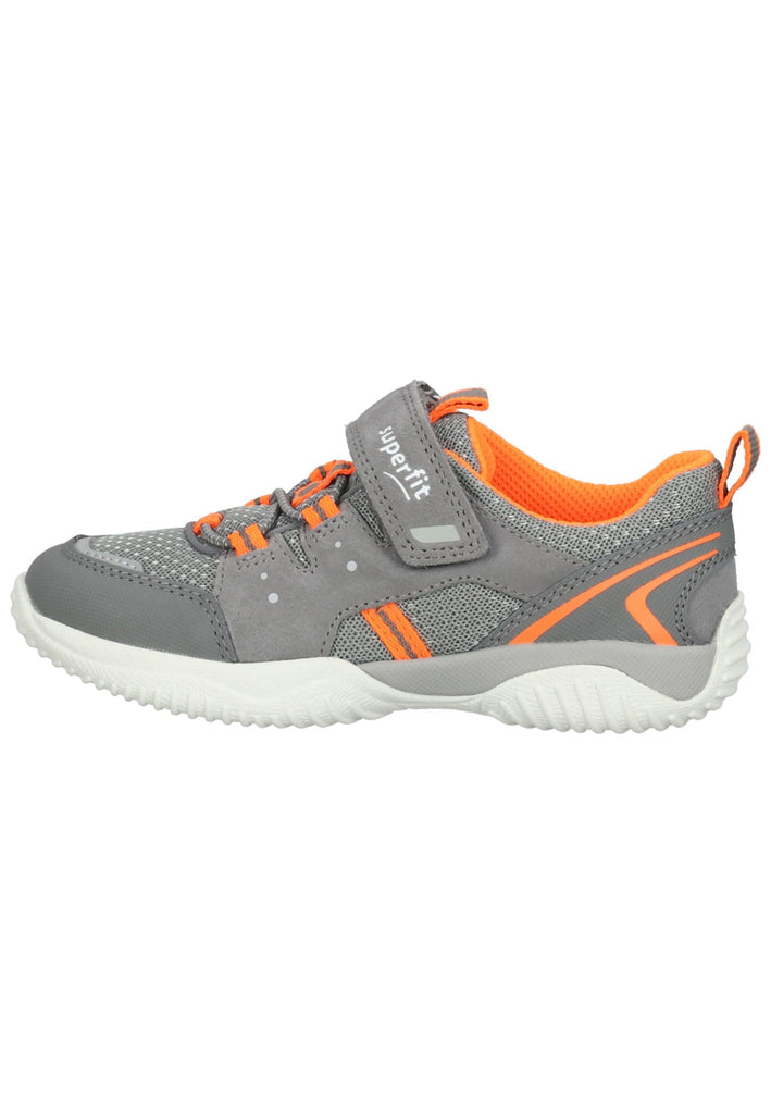 Superfit Sneaker Veloursleder/Textil Grau/Orange - surf4shoes