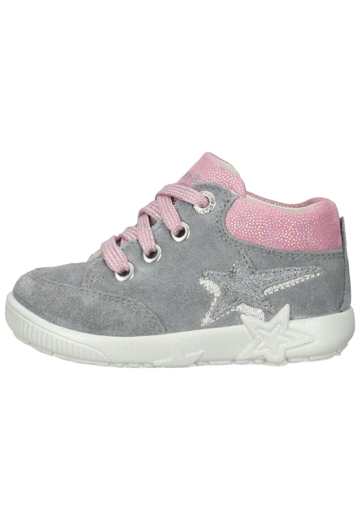 Superfit Sneaker Veloursleder Grau/Rosa - surf4shoes