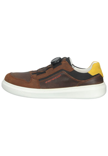 Superfit Sneaker Leder/Textil Braun/Gelb - surf4shoes