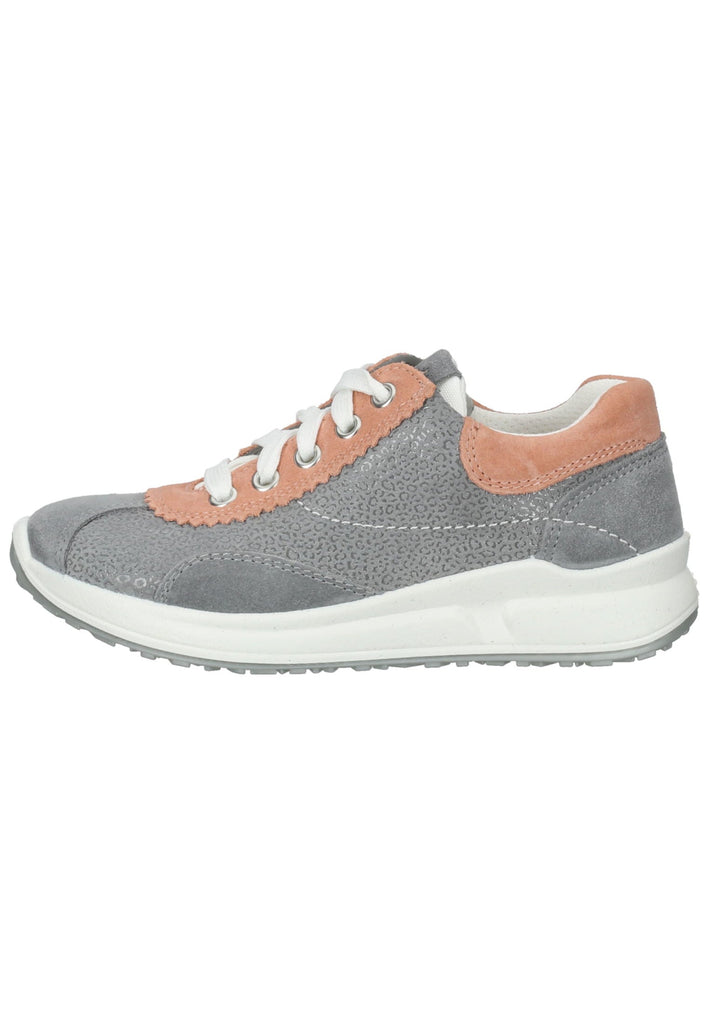 Superfit Sneaker Veloursleder/Textil Grau/Rosa - surf4shoes