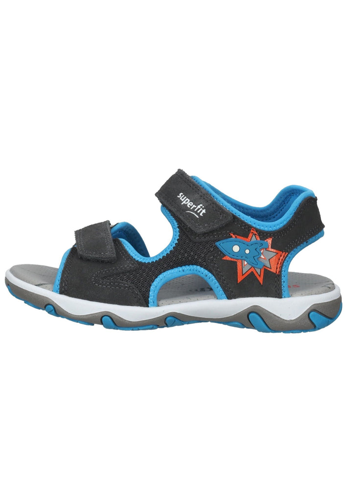 Superfit Sandalen Veloursleder/Textil Grau/Türkis - surf4shoes