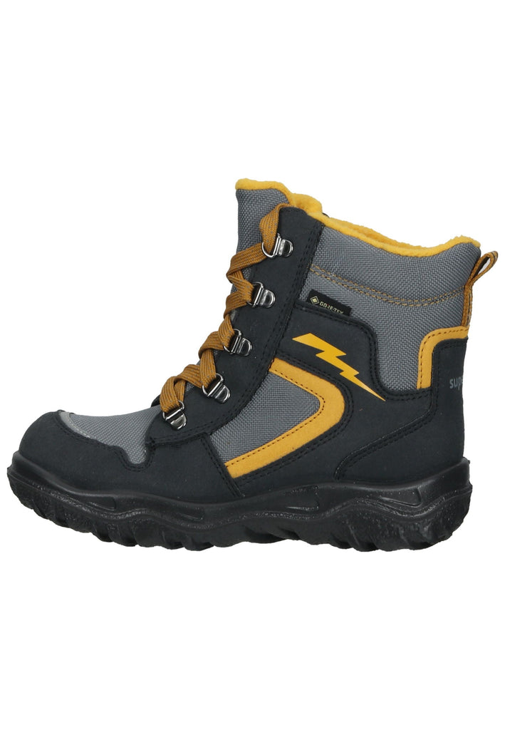 Superfit Stiefel Lederimitat/Textil Grau/Gelb - surf4shoes