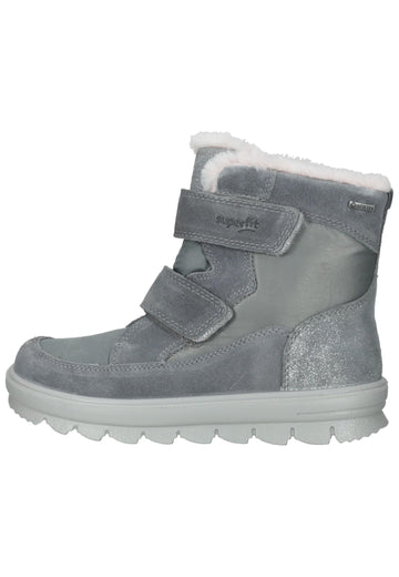 Superfit Stiefel Veloursleder/Textil Hellgrau Warmfutter - surf4shoes