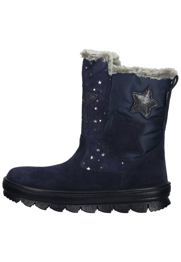 Superfit Stiefel Veloursleder/Textil Blau Warmfutter - surf4shoes