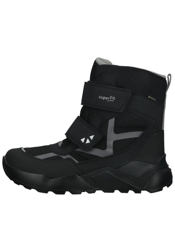 Superfit Stiefelette Lederimitat/Textil Schwarz/Grau Warmfutter - surf4shoes