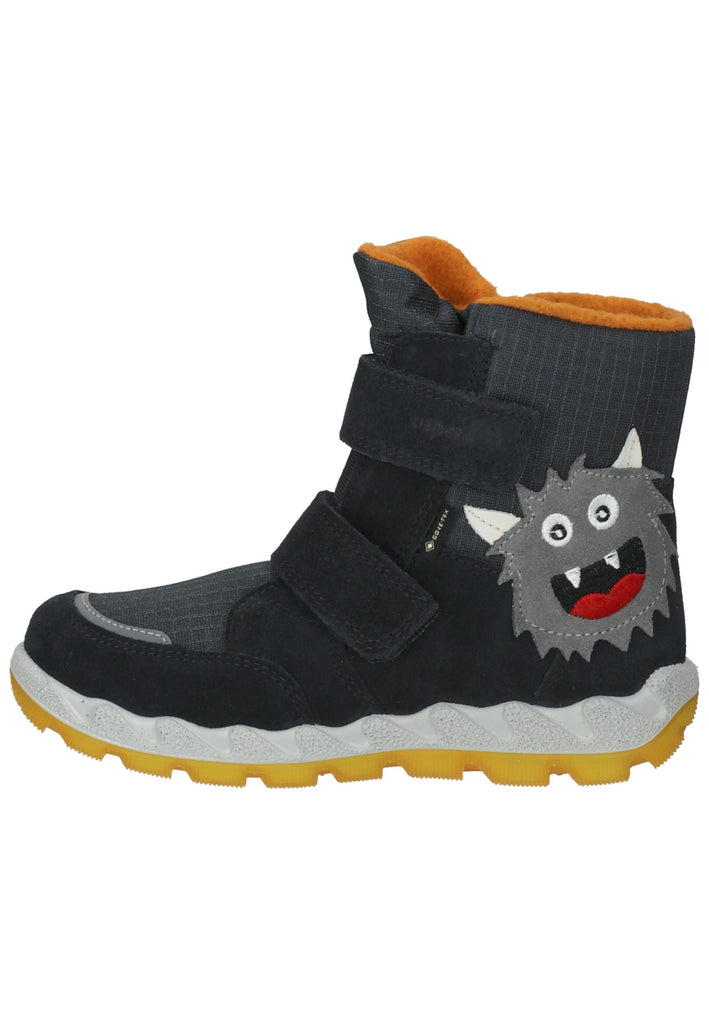 Superfit Stiefel Veloursleder/Textil Grau/Gelb Warmfutter - surf4shoes