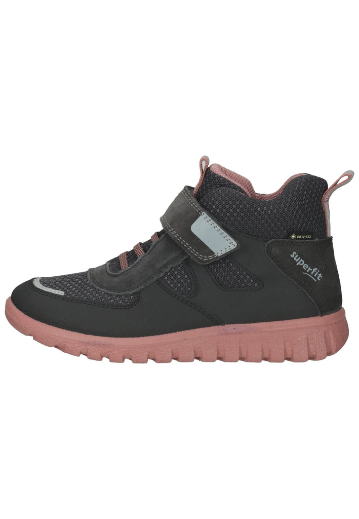 Superfit Sneaker Lederimitat/Textil Grau/Rosa - surf4shoes