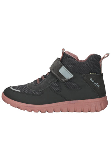 Superfit Sneaker Lederimitat/Textil Grau/Rosa - surf4shoes