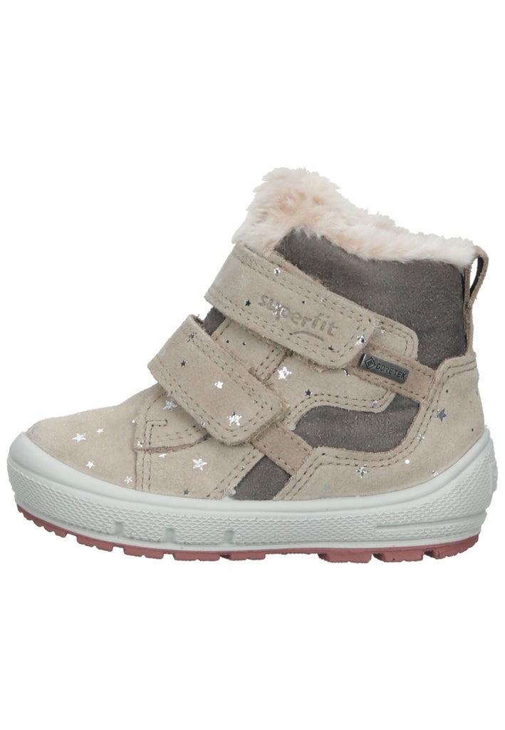 Superfit Stiefel Leder/Textil Beige/Grau Warmfutter - surf4shoes