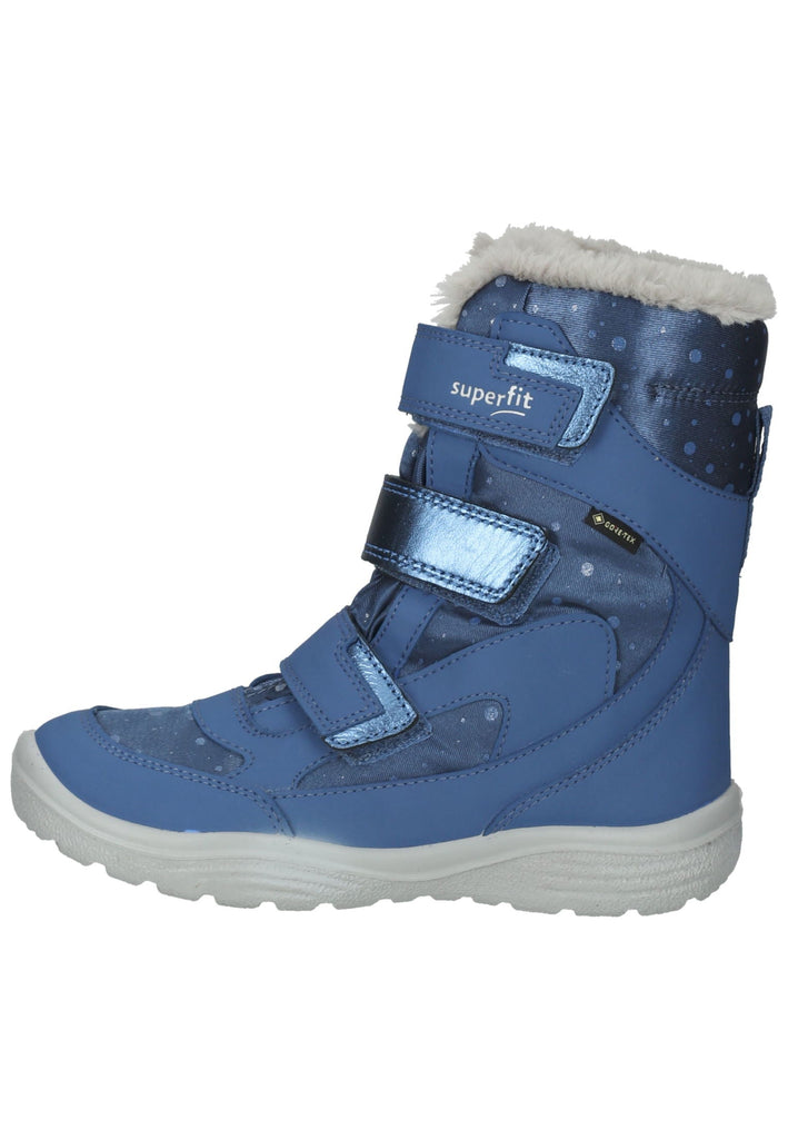 Superfit Stiefel Lederimitat/Textil Blau/Grau Warmfutter - surf4shoes