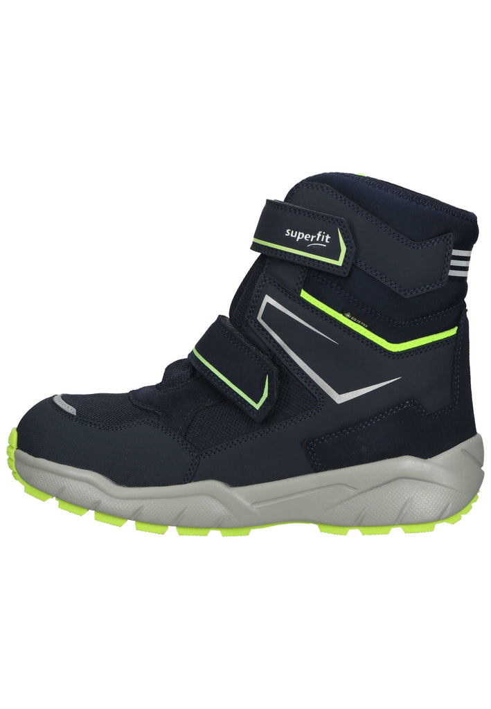 Superfit Stiefel Lederimitat/Textil Blau/Gelb Warmfutter - surf4shoes