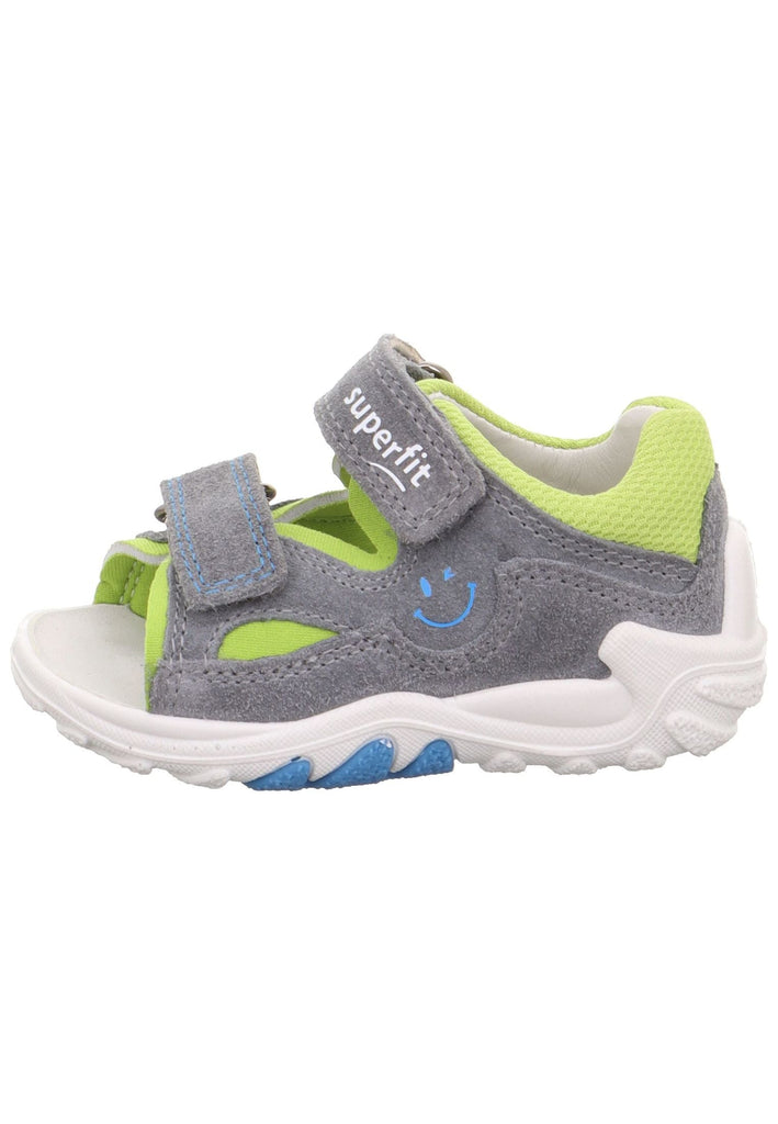 Superfit Sandalen Veloursleder/Textil Hellgrau - surf4shoes