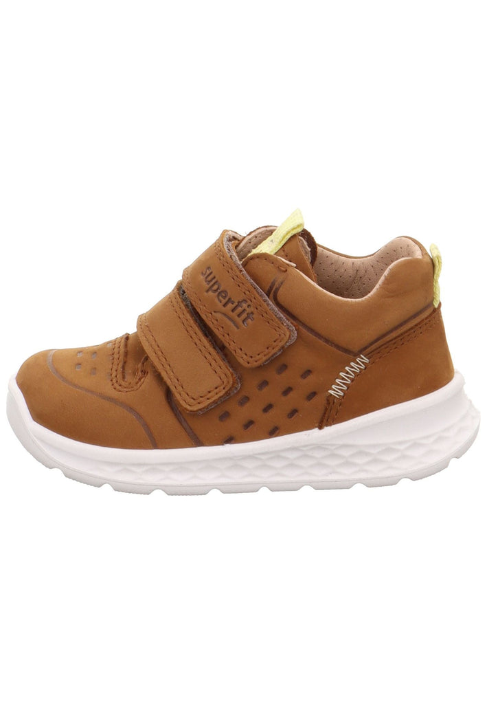 Superfit Sneaker Nubukleder Braun/Gelb - surf4shoes