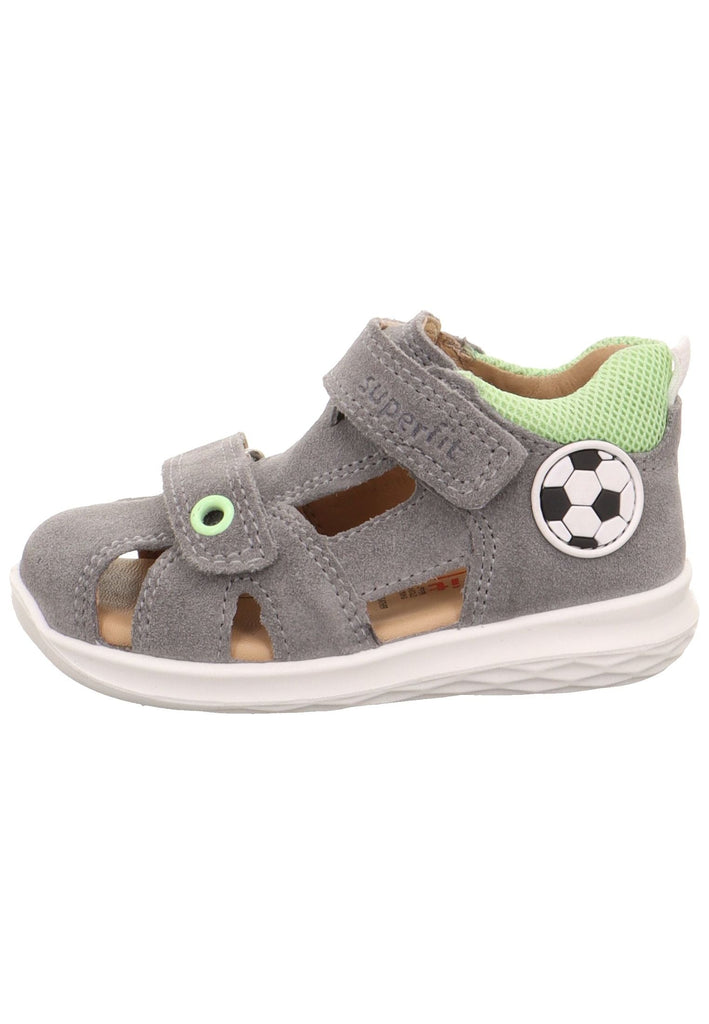 Superfit Sandalen Veloursleder/Textil Hellgrau - surf4shoes