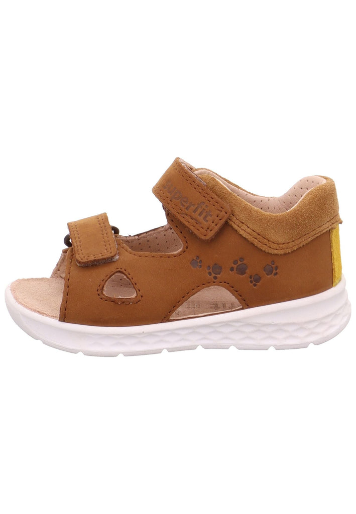 Superfit Sandalen Nubukleder Braun/Gelb - surf4shoes