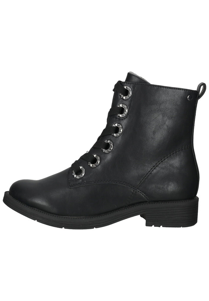 Jana Stiefelette Lederimitat Schwarz - surf4shoes