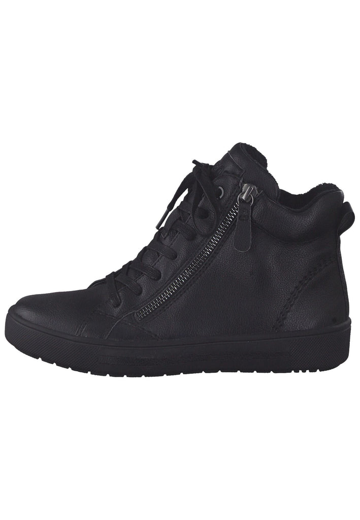 Jana Sneaker Lederimitat Schwarz - surf4shoes