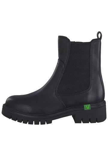Jana Stiefelette Lederimitat/Textil Schwarz - surf4shoes